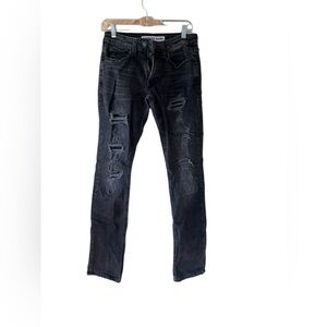 Express Rocco Gray Wash‎ Distressed Skinny Leg Jeans 28x32